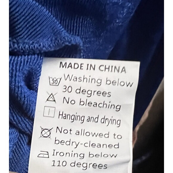 Top Cover Up 2 Ties Blouse Soleil Ruffle Cropped Women's Size Medium Royal Blue - Picture 5 of 6